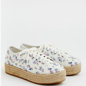 Torrid - Ivory Floral Canvas Espadrille Sneaker (WW)